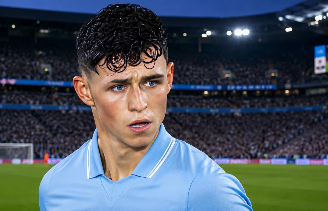 Elliot Anderson in Manchester City training kit, smiling during a session at the Etihad Stadium.