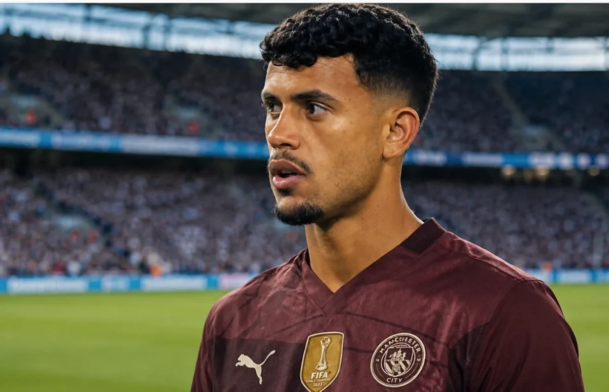 Matheus Nunes in action at right-back for Manchester City