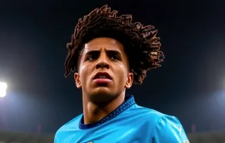 Rico Lewis in a Manchester City kit, with Nottingham Forest considering pulling out of a transfer deal due to doubts about his fit and adaptability.